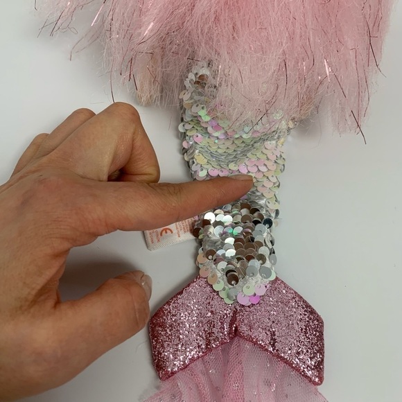Ty Cora the Aqua Sequin Mermaid Soft Doll - Picture 7 of 12